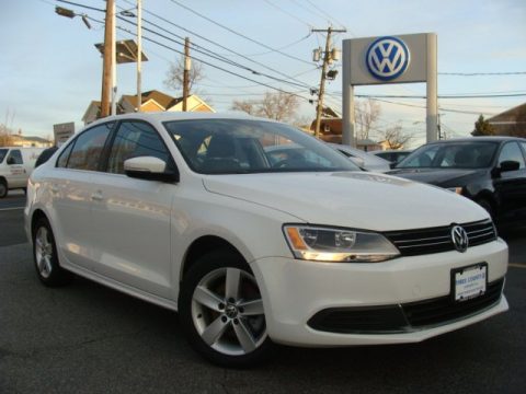 Candy White Volkswagen Jetta TDI Sedan.  Click to enlarge.