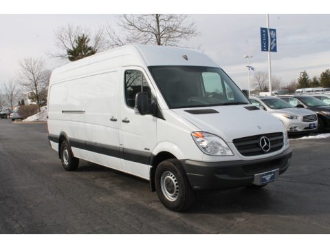 Arctic White Mercedes-Benz Sprinter 2500 High Roof Cargo Van.  Click to enlarge.