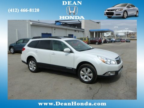 Satin White Pearl Subaru Outback 3.6R Limited.  Click to enlarge.