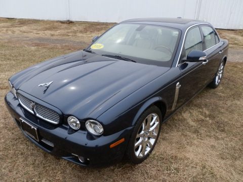 Indigo Blue Metallic Jaguar XJ XJ8.  Click to enlarge.