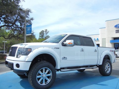 White Platinum Metallic Tri-Coat Ford F150 FX4 SuperCrew 4x4.  Click to enlarge.
