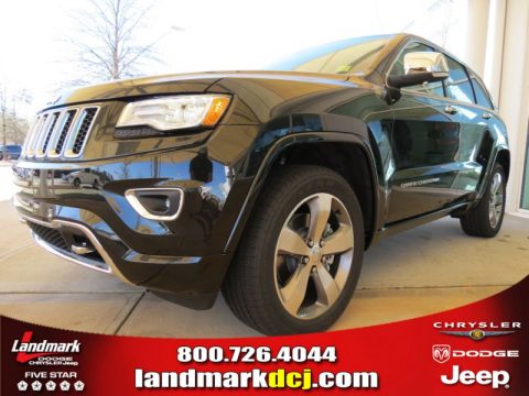 Black Forest Green Pearl Jeep Grand Cherokee Overland 4x4.  Click to enlarge.