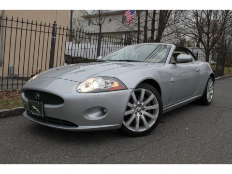 Liquid Silver Jaguar XK XK8 Convertible.  Click to enlarge.
