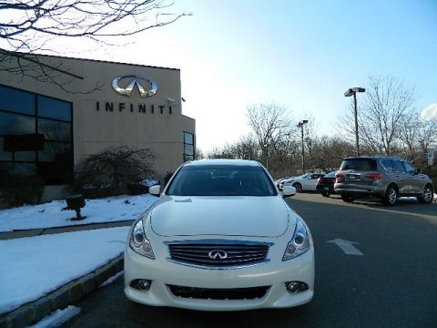 Moonlight White Infiniti G 37 x AWD Sedan.  Click to enlarge.