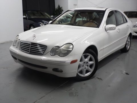 Alabaster White Mercedes-Benz C 240 Sedan.  Click to enlarge.