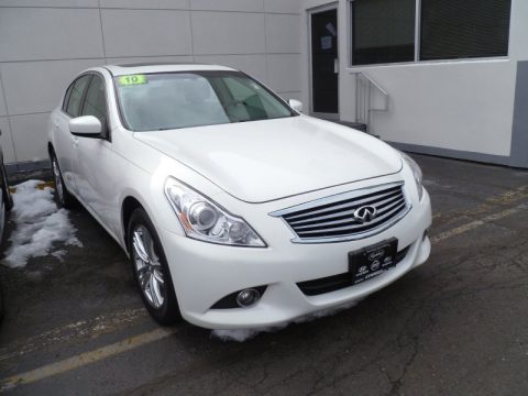 Moonlight White Infiniti G 37 x AWD Sedan.  Click to enlarge.