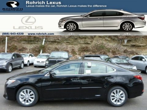 Obsidian Black Lexus ES 300h Hybrid.  Click to enlarge.