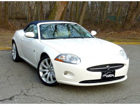 White Onyx Jaguar XK XK8 Convertible.  Click to enlarge.
