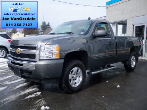Steel Green Metallic Chevrolet Silverado 1500 LT Regular Cab 4x4.  Click to enlarge.