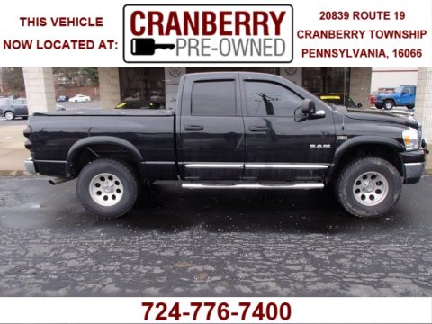 Brilliant Black Crystal Pearl Dodge Ram 1500 Big Horn Edition Quad Cab 4x4.  Click to enlarge.