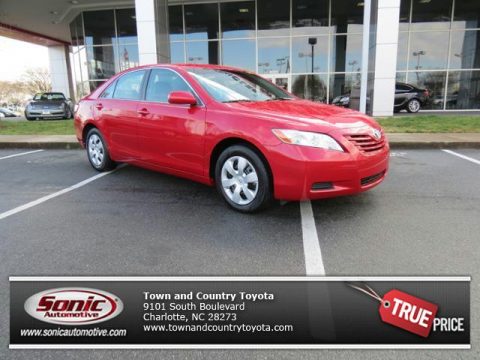 Barcelona Red Metallic Toyota Camry LE V6.  Click to enlarge.