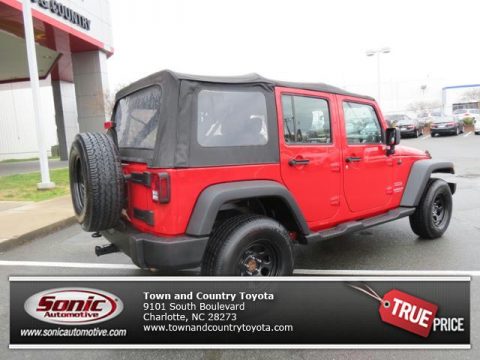 Flame Red Jeep Wrangler Unlimited Sport 4x4. Click to enlarge. Flame Red Jeep Wrangler Unlimited Sport 4x4. Click to enlarge.