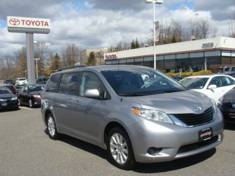 Silver Sky Metallic Toyota Sienna LE AWD.  Click to enlarge.