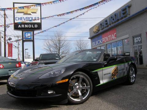 Black Chevrolet Corvette Indy 500 Pace Car Convertible.  Click to enlarge.