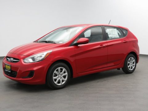 Boston Red Hyundai Accent GS 5 Door.  Click to enlarge.