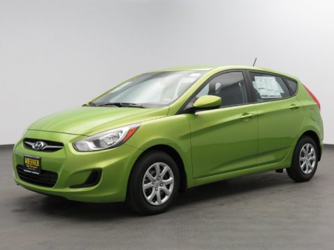 Electrolyte Green Hyundai Accent GS 5 Door.  Click to enlarge.