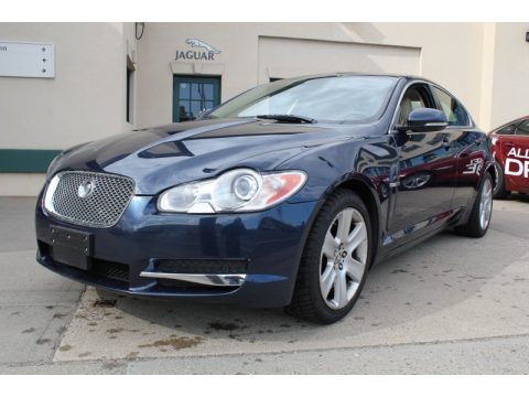 Indigo Blue Metallic Jaguar XF Sport Sedan.  Click to enlarge.