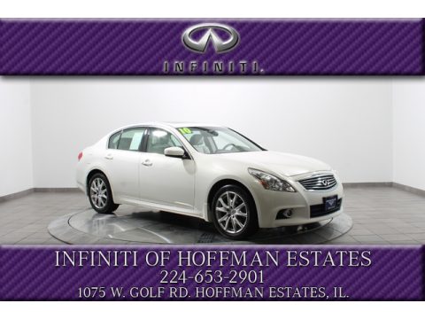 Moonlight White Infiniti G 37 x AWD Sedan.  Click to enlarge.