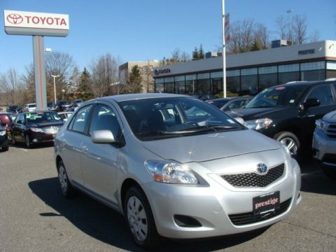 Classic Silver Metallic Toyota Yaris Sedan.  Click to enlarge.