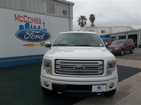 White Platinum Metallic Tri-Coat Ford F150 Limited SuperCrew 4x4.  Click to enlarge.