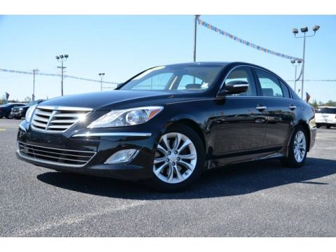 Black Noir Pearl Hyundai Genesis 3.8 Sedan.  Click to enlarge.