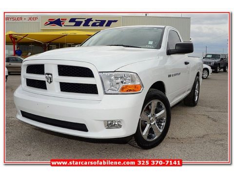 Bright White Dodge Ram 1500 Express Regular Cab.  Click to enlarge.