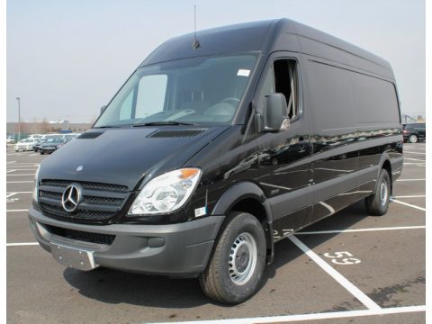 Carbon Black Metallic Mercedes-Benz Sprinter 2500 High Roof Cargo Van.  Click to enlarge.