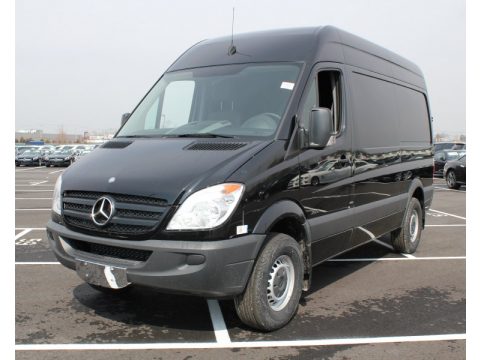 Carbon Black Metallic Mercedes-Benz Sprinter 2500 High Roof Cargo Van.  Click to enlarge.