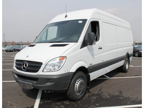 Arctic White Mercedes-Benz Sprinter 3500 High Roof Cargo Van.  Click to enlarge.