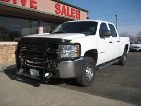Summit White Chevrolet Silverado 2500HD LS Crew Cab 4x4.  Click to enlarge.