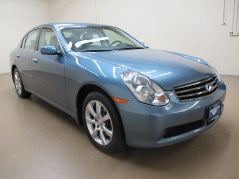 Lakeshore Slate Blue Metallic Infiniti G 35 x Sedan.  Click to enlarge.