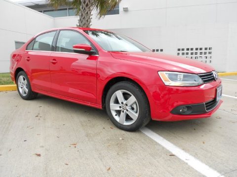 Tornado Red Volkswagen Jetta TDI Sedan.  Click to enlarge.