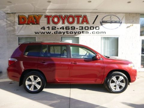 Salsa Red Pearl Toyota Highlander Sport 4WD. Click to enlarge. Salsa Red Pearl Toyota Highlander Sport 4WD. Click to enlarge.