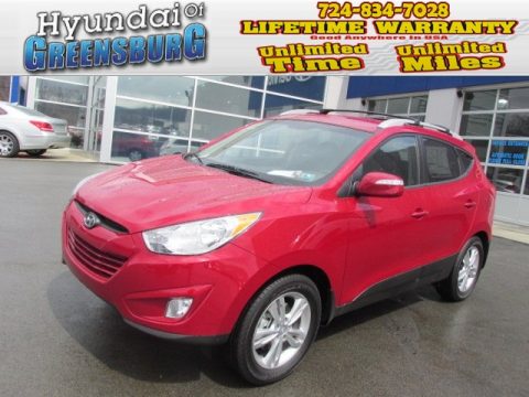 Garnet Red Hyundai Tucson GLS AWD.  Click to enlarge.