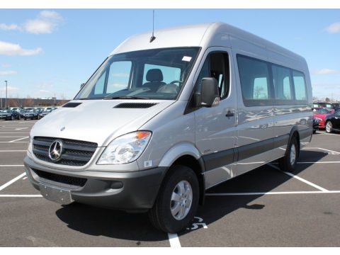 Brilliant Silver Metallic Mercedes-Benz Sprinter 2500 High Roof Cargo Van.  Click to enlarge.