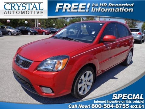 Tropical Red Kia Rio Rio5 SX Hatchback.  Click to enlarge.