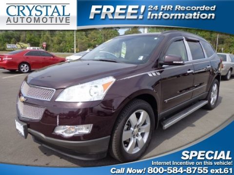 Dark Cherry Metallic Chevrolet Traverse LTZ.  Click to enlarge.