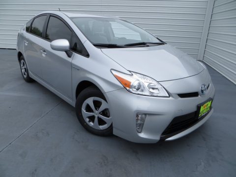 Classic Silver Metallic Toyota Prius Three Hybrid.  Click to enlarge.