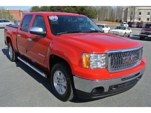 Fire Red GMC Sierra 1500 SLE Crew Cab.  Click to enlarge.