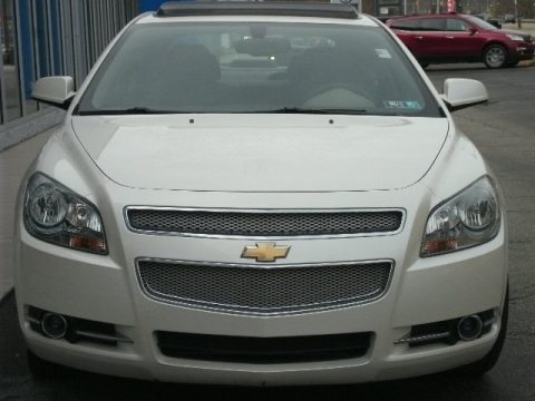 Summit White Chevrolet Malibu LTZ Sedan.  Click to enlarge.