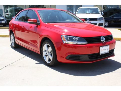 Tornado Red Volkswagen Jetta TDI Sedan.  Click to enlarge.