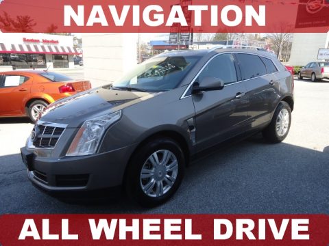 Mocha Steel Metallic Cadillac SRX 4 V6 AWD.  Click to enlarge.