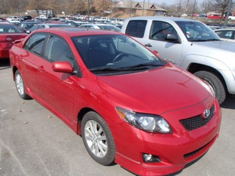 Barcelona Red Metallic Toyota Corolla S.  Click to enlarge.