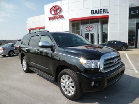 Black Toyota Sequoia Platinum 4WD.  Click to enlarge.