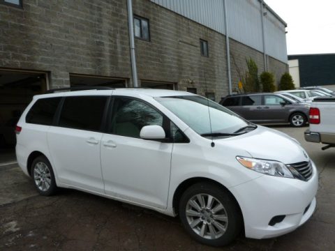 Super White Toyota Sienna LE AWD.  Click to enlarge.