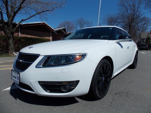 Arctic White Saab 9-5 Turbo4 Premium Sedan.  Click to enlarge.