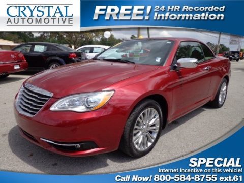 Deep Cherry Red Crystal Pearl Chrysler 200 Limited Convertible.  Click to enlarge.