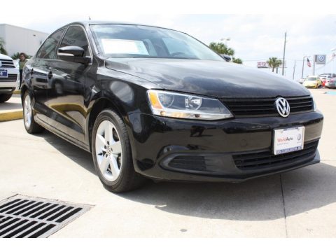 Black Volkswagen Jetta TDI Sedan.  Click to enlarge.