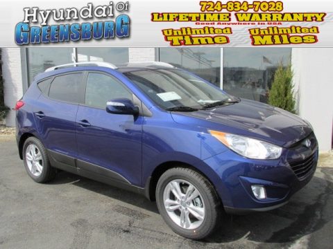 Iris Blue Hyundai Tucson GLS AWD. Click to enlarge. Iris Blue Hyundai Tucson GLS AWD. Click to enlarge.