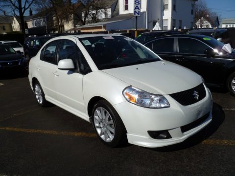 White Water Pearl Suzuki SX4 Touring Sport Sedan.  Click to enlarge.